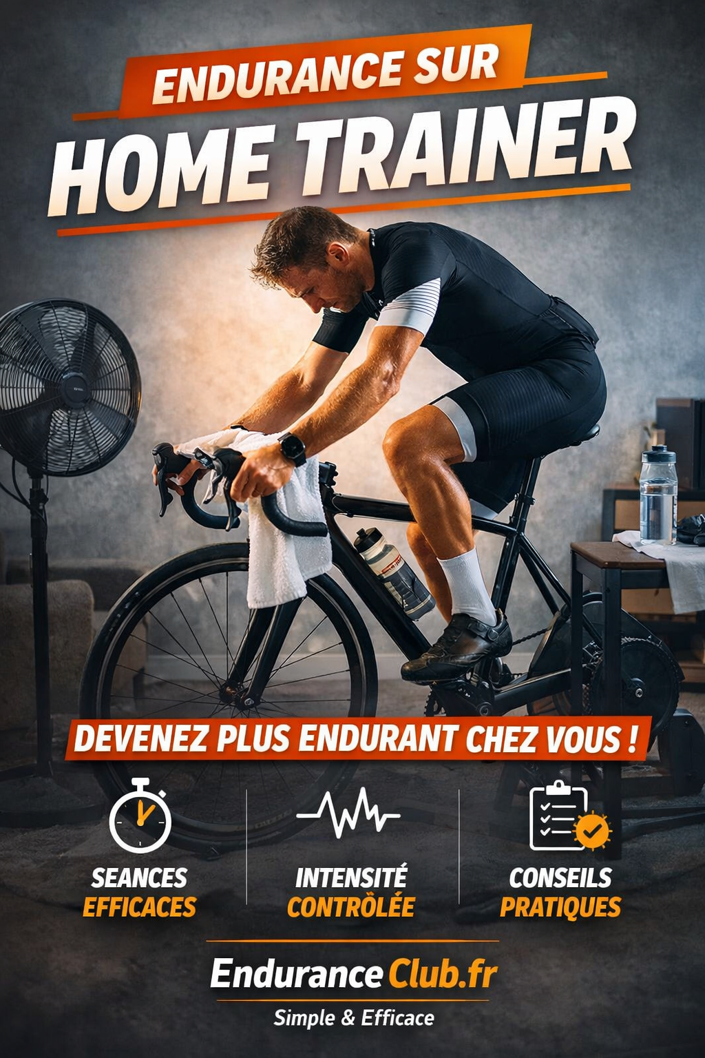 Lire la suite à propos de l’article Endurance sur home trainer : comment s’entraîner efficacement (guide simple et concret)